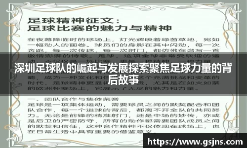 深圳足球队的崛起与发展探索聚焦足球力量的背后故事
